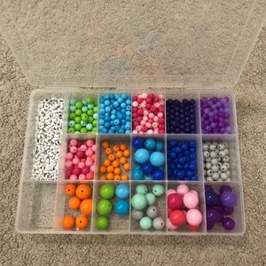 Jewelry making colorful beads
